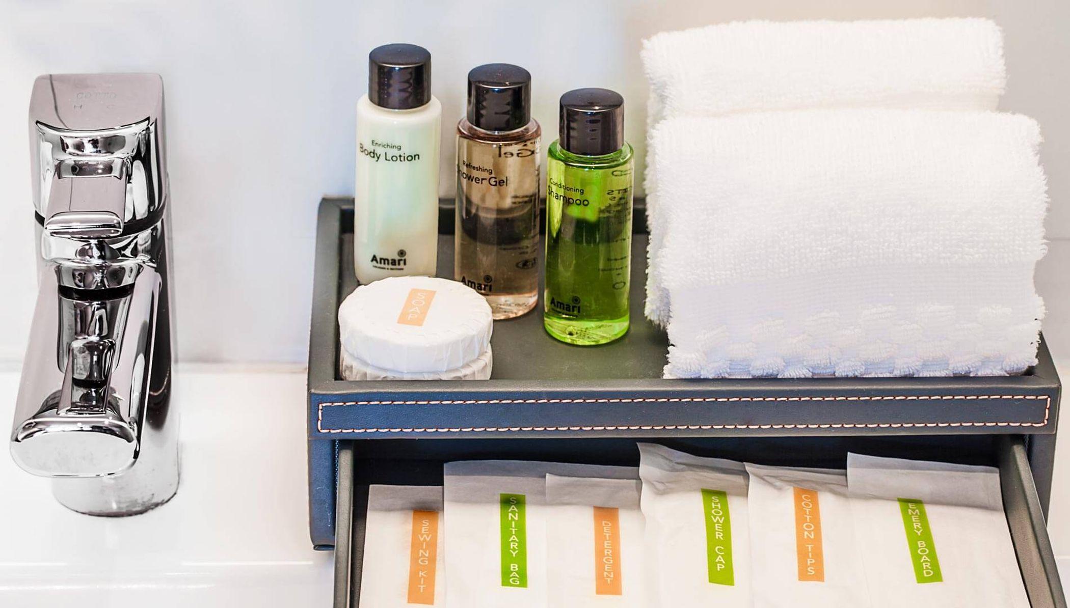Amari Phuket Hotel Patong Exterior photo A selection of toiletries in a hotel bathroom